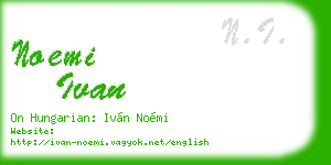 noemi ivan business card