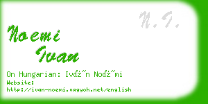 noemi ivan business card